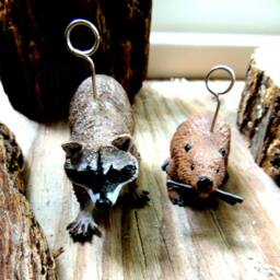 Wire Photo Picture Card Holder Note Memo Frame North American Animal Cute Unique Stand Holders Stands Woodland Rustic Gift For Kids Boy Girl