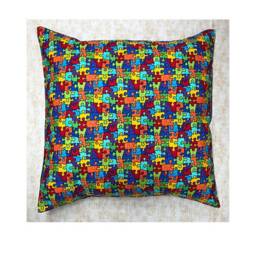 Bright & Vibrant Jigsaw Puzzle Piece in Rainbow Colours Our Designer Cushion Cover Fits An 18 - thumbnail 1