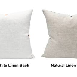 Extra Long Bolster Pillow, African Mudcloth Pillow Cover, Long Lumbar Rust & Cream Cushion - thumbnail 4