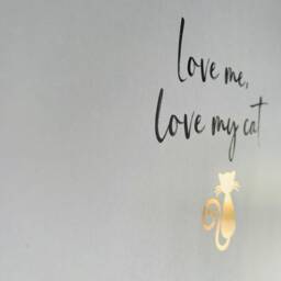 Love Me, Love My Cat Rose Gold Foil Typography Print // New Home Gift Birthday Gifts For Her Customisable Lover Cats - thumbnail 2