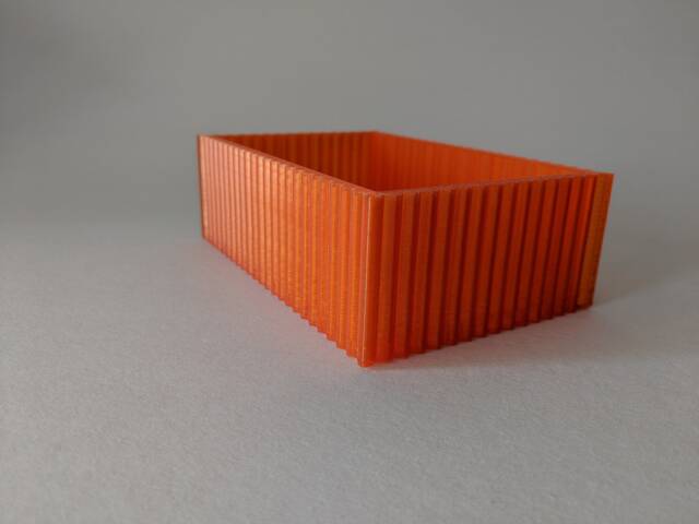 3D Printed Box With Vertical Stripe Design - image 1