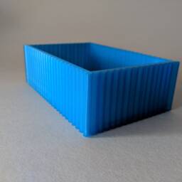 3D Printed Box With Vertical Stripe Design - thumbnail 3