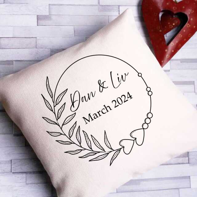 Personalised Wedding Gift, Couples Cushions, Mr. & Mrs. Anniversary Gifts - image 1