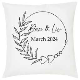 Personalised Wedding Gift, Couples Cushions, Mr. & Mrs. Anniversary Gifts - thumbnail 2