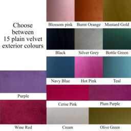 Velvet Ceiling Light Shade Extra Large Slim With Gold Lining, 13 Colours - thumbnail 2
