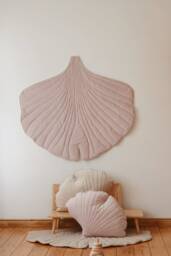 "Velvet Ginkgo Leaf Mat ""Powder Pink" - thumbnail 1