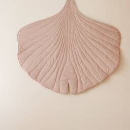"Velvet Ginkgo Leaf Mat ""Powder Pink" - thumbnail 3