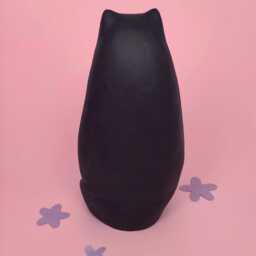 "Handmade Ceramic Cat Sculpture, Spiritual Home Decor, ""Catty Guardian" - thumbnail 4