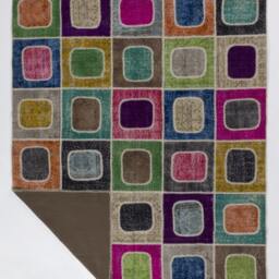 Multicolor Turkish Patchwork Rug Handmade Wool Square Rug - 8' X 10' - thumbnail 2