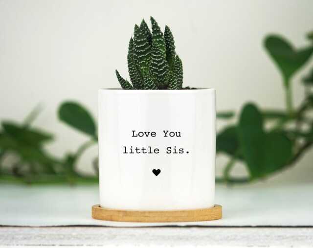 Personalized Planter Little Sister Gift - 3 - image 1