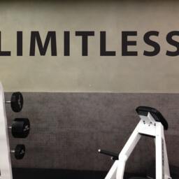 Inspirational Quote Home Fitness Gym, Limitless Classroom Wall Decal, Chiropractor Or Physical Therapy Office Sign, Dorm Room Decor - thumbnail 3