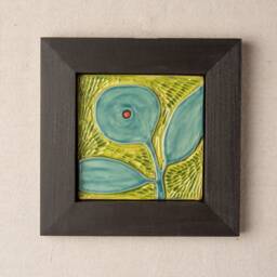 Midcentury Style Ceramic Wall Art - One - Choose From 3 Patterns, Square Art, Framed Made To Order Retro Spring - thumbnail 3