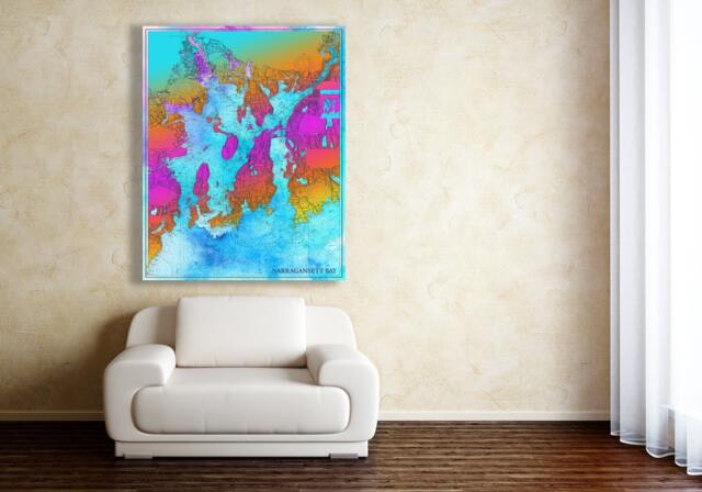 Narragansett Bay Chart Art Print Photo, Matte, Or Canvas Giclee - image 1