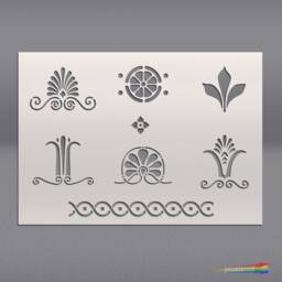 Greek Decorative Motifs Stencil #2 , For Walls, Art & Furniture. St36 - thumbnail 3