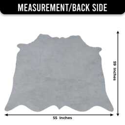 Luxurious Large Cowhide Rug - Grey & White Hair-On Leather For Contemporary Elegance - thumbnail 3