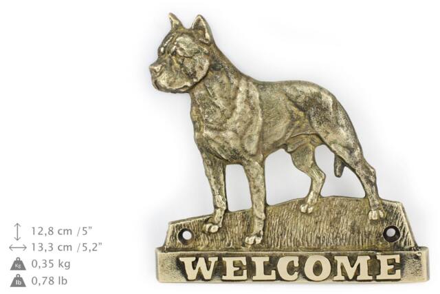 American Staffordshire Terrier, Dog Welcome, Hanging Decoration, Limited Edition, Artdog - image 1