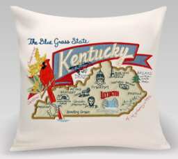 Kentucky State Pillow With Feather Insert - thumbnail 1