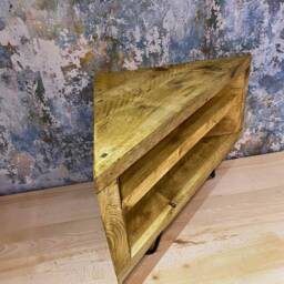 Corner Tv Stand/Tv Unit Chunky Rustic Handmade Reclaimed Furniture - thumbnail 3