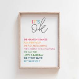 2 Positive Affirmations Prints, Educational Posters, Girls Bedroom Decor, Wall Art, Self Love, Kids Motivational Rainbow - thumbnail 3