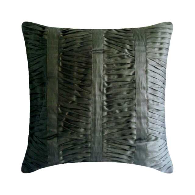 "Art Silk Dark Gray Couch Pillow 16""x16" - image 1