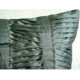 "Art Silk Dark Gray Couch Pillow 16""x16" - thumbnail 2