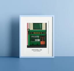 Manzes Pie & Mash, Deptford, South London Poster Print - London, Se8 - thumbnail 1