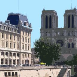 Paris Travel Poster - Retro Style Notre Dame Art Print - thumbnail 2