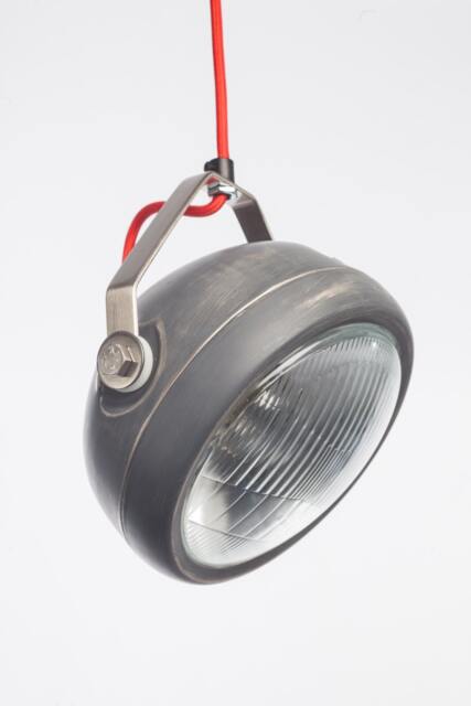 No.5 Vintage Headlight in Grey - Hanging Lamp Spotlight Industrial Lighting - image 1
