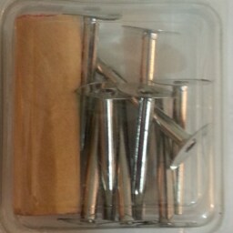 Tabbed Candle Wick, Set Of Wicks, 9 Metal Wickholders + 50 Waxed Wick Holder, Oil Lamp, Shabath Lights, Candlesupplies - thumbnail 2