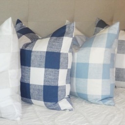 Buffalo Check Pillow Cover, Large Plaid Farmhouse Style - thumbnail 2