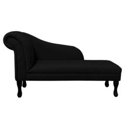 Handmade Black Plush Chaise Longue - thumbnail 2