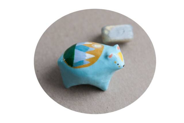 The Enlightened Bear With Labradorite Pocket Stone - image 1