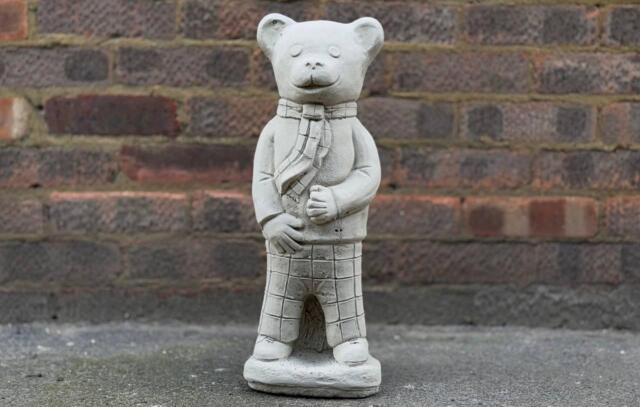 Elegant Teddy Bear Sculpture Stone Decoration Concrete Animal Statue Outdoor Garden Ornament Home Lover Gift - image 1