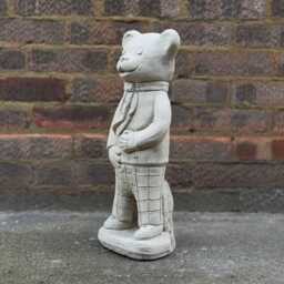 Elegant Teddy Bear Sculpture Stone Decoration Concrete Animal Statue Outdoor Garden Ornament Home Lover Gift - thumbnail 2