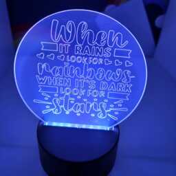 Inspirational Rainbow & Stars Led Night Light - Usb Powered