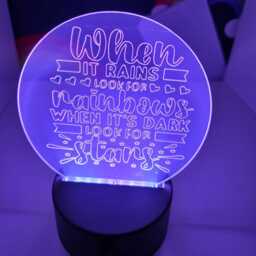 Inspirational Rainbow & Stars Led Night Light - Usb Powered - thumbnail 2