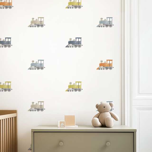 Train Engines - Peel-And-stick Wall Decals Away We Go Mej - image 1