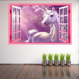 Unicorn Wall Decal Sticker Mural Poster Print Art Kids Girls Bedroom Decor - thumbnail 3