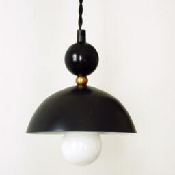 Modern Pendant Light Lamp Mid Century Ceiling Black Lighting Brass Foyer - thumbnail 2