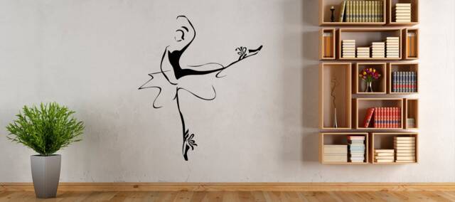 Ballet Dancer Wall Decal Removable Vinyl Dance Decor 1557 - image 1