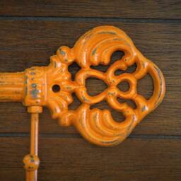 Key Holder/Wall Hook Rack Skeleton Bright Orange Or Pick Color Organizer Kitchen Foyer Entrance Entry Hanger - thumbnail 2