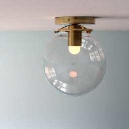 Bubble Flush Mount Ceiling Lighting Fixture, Brass Lamp, Clear 8 - thumbnail 3