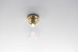 Bubble Flush Mount Ceiling Lighting Fixture, Brass Lamp, Clear 8