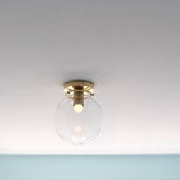 Bubble Flush Mount Ceiling Lighting Fixture, Brass Lamp, Clear 8 - thumbnail 4
