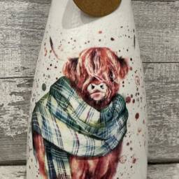 Highland Cow Gifts Vase Light Up Bottle, Slate Heart, Plant Pot, Coasters, Wax Burner, Soy Melts - thumbnail 3