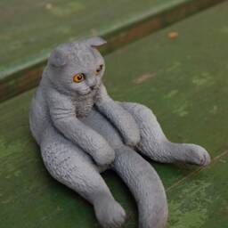 Custom Scottishfold Cat Figurine No.1 Personalized Pet Portrait - thumbnail 2