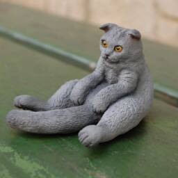 Custom Scottishfold Cat Figurine No.1 Personalized Pet Portrait - thumbnail 3