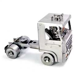 Handmade Truck Figurine Gift For Vehicle Enthusiasts Creative Metal Art Fathers Mechanics & Boyfriends - thumbnail 2