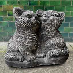 Concrete Kitten Sculpture Outdoor Cat Garden Decor Cement Kitty Ornament Handcrafted Feline Statue Memorial Figurine Pet Lover Gift - thumbnail 3