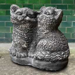 Concrete Kitten Sculpture Outdoor Cat Garden Decor Cement Kitty Ornament Handcrafted Feline Statue Memorial Figurine Pet Lover Gift - thumbnail 1